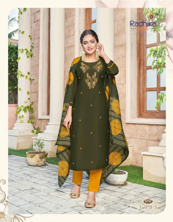 Radhika Dastur 1 Festive Wear Kurti Pant With Dupatta Collection